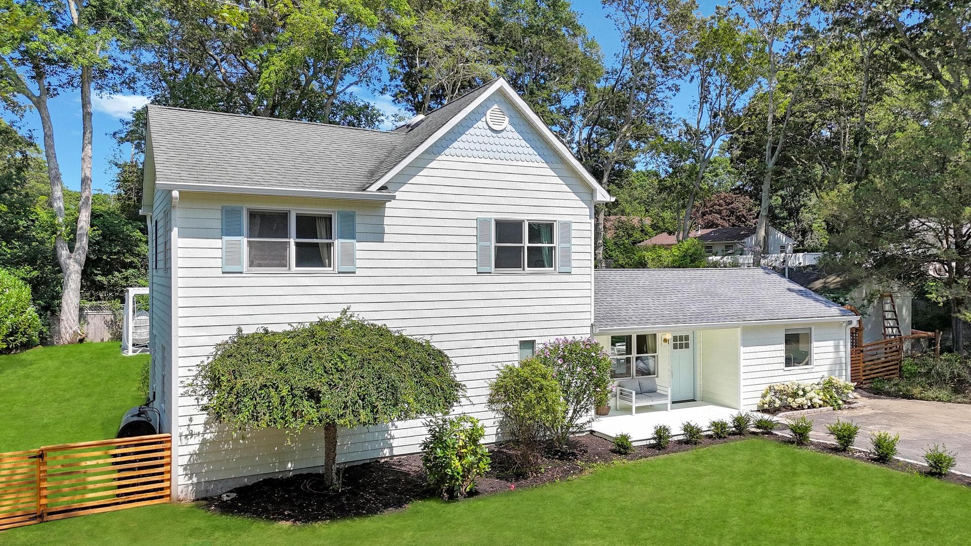 Front facade with garden
